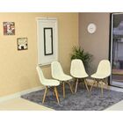 Kit Mesa Dobrável Retrátil 120x75 Branca + 4 Cadeiras Charles