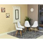 Kit Mesa Dobrável Retrátil 120x75 Branca + 4 Cadeiras Charles