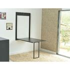 Kit Mesa Dobrável Retrátil 120x75 Preta + 4 Cadeiras Charles