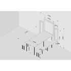 Kit Mesa Dobrável Retrátil 215x89 Com 02 Bancos - Unique