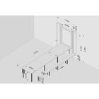 Kit Mesa Dobrável Retrátil 415x89 Com 02 Bancos - Ébano