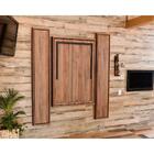 Kit Mesa Dobrável Retrátil Em Madeira 415x89 Com 02 Bancos