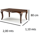 Kit Mesa Dom Pedro 2 00 Mts + 6 Cadeiras Luiz Xv Imbuia Envel