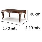 Kit Mesa Dom Pedro 2 40 Mts + 8 Cadeiras Luiz Xv Imbuia Envel