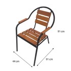 Kit Mesa E 4 Cadeiras Em Alumínio E Madeira (com Ombrelone Be