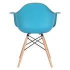 Kit - Mesa Eames 100 Cm Branco + 4 Cadeiras Eiffel Daw Azul T