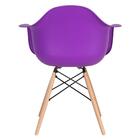 Kit - Mesa Eames 100 Cm Branco + 4 Cadeiras Eiffel Daw Roxo