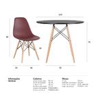 Kit - Mesa Eames 100 Cm Preto + 4 Cadeiras Eames Eiffel Dsw M