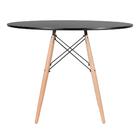 Kit - Mesa Eames 100 Cm Preto + 4 Cadeiras Eames Eiffel Dsw R