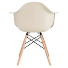 Kit - Mesa Eames 100 Cm Preto + 4 Cadeiras Eiffel Daw Bege