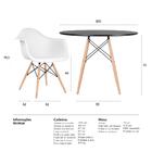 Kit - Mesa Eames 100 Cm Preto + 4 Cadeiras Eiffel Daw Branco