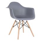 Kit - Mesa Eames 100 Cm Preto + 4 Cadeiras Eiffel Daw Cinza E