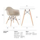 Kit - Mesa Eames 70 Cm Branco + 2 Cadeiras Eiffel Daw Com Bra