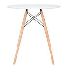 Kit - Mesa Eames 70 Cm Branco + 2 Cadeiras Estofadas Botonê A