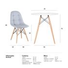 Kit - Mesa Eames 70 Cm Branco + 2 Cadeiras Estofadas Botonê C