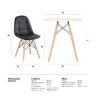 Kit - Mesa Eames 70 Cm Branco + 2 Cadeiras Estofadas Botonê P
