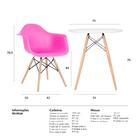 Kit - Mesa Eames 70 Cm Branco + 4 Cadeiras Eiffel Daw Com Bra
