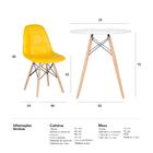 Kit - Mesa Eames 70 Cm Branco + 4 Cadeiras Estofadas Botonê A