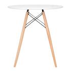 Kit - Mesa Eames 70 Cm Branco + 4 Cadeiras Estofadas Botonê C