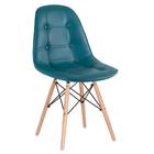 Kit - Mesa Eames 70 Cm Preto + 4 Cadeiras Estofadas Botonê Tu