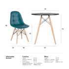 Kit - Mesa Eames 70 Cm Preto + 4 Cadeiras Estofadas Botonê Tu