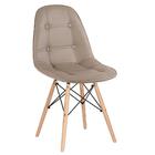 Kit - Mesa Eames 90 Cm Branco + 5 Cadeiras Estofadas Eiffel B