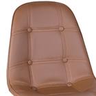 Kit - Mesa Eames 90 Cm Branco + 5 Cadeiras Estofadas Eiffel B