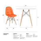 Kit - Mesa Eames 90 Cm Branco + 6 Cadeiras Estofadas Eiffel B
