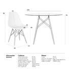 Kit - Mesa Eames Com Tampo De Vidro 100 Cm + 2 Cadeiras Eiffe