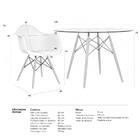 Kit - Mesa Eames Com Tampo De Vidro 120 Cm + 4 Cadeiras Eiffe