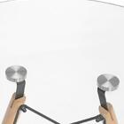 Kit - Mesa Eames Com Tampo De Vidro 120 Cm + 5 Cadeiras Eiffe