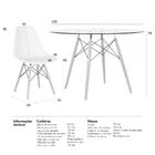 Kit - Mesa Eames Com Tampo De Vidro 120 Cm + 6 Cadeiras Eiffe