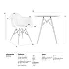 Kit - Mesa Eames Com Tampo De Vidro 70 Cm + 4 Cadeiras Eiffel