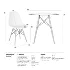 Kit - Mesa Eames Com Tampo De Vidro 80 Cm + 3 Cadeiras Eiffel