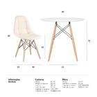 Kit - Mesa Eames Eiffel 80 Cm Branco + 2 Cadeiras Estofadas B