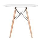 Kit - Mesa Eames Eiffel 80 Cm Branco + 2 Cadeiras Estofadas B