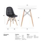 Kit - Mesa Eames Eiffel 80 Cm Branco + 4 Cadeiras Estofadas E