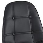 Kit - Mesa Eames Eiffel 80 Cm Preto + 2 Cadeiras Estofadas Bo