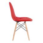 Kit - Mesa Eames Eiffel 80 Cm Preto + 2 Cadeiras Estofadas Bo