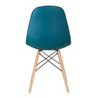 Kit - Mesa Eames Eiffel 80 Cm Preto + 3 Cadeiras Estofadas Bo