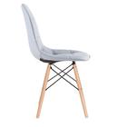 Kit - Mesa Eames Eiffel 80 Cm Preto + 4 Cadeiras Estofadas Ea