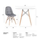 Kit - Mesa Eames Eiffel 90 Cm Branco + 4 Cadeiras Estofadas B