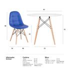 Kit - Mesa Eames Eiffel 90 Cm Branco + 4 Cadeiras Estofadas B