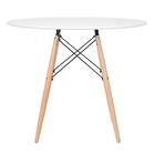 Kit - Mesa Eames Eiffel 90 Cm Branco + 4 Cadeiras Estofadas B