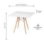 Kit Mesa Eiffel Branca Quadrada (90cm) + 04 Cadeiras Eiffel N