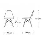 Kit Mesa Eiffel Preta 90cm Com 04 Cadeiras Eiffel Pretas