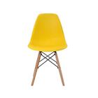 Kit Mesa Eiffel Preta 90cm E 04 Cadeiras Eiffel Amarelas