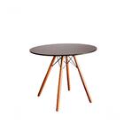 Kit Mesa Eiffel Preta 90cm E 04 Cadeiras Eiffel Amarelas