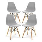 Kit Mesa Eiffel Preta 90cm E 04 Cadeiras Eiffel Cinza