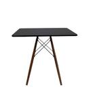 Kit Mesa Eiffel Preta Quadrada 90x90 + 04 Cadeiras Eiffel